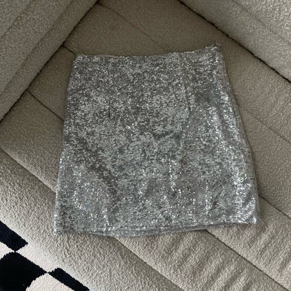 Oak & Fort Sequin Mini Skirt (S) - Picture 1 of 3